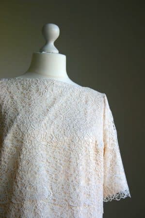 wunderbares vintageinspiriertes Hochzeitskleid mit Spitze der Modespitze Plauen