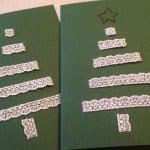 Türchen Nummer 19 – Weihnachtskarte mit Spitzenbäumchen DIY