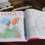 Schick entspannen mit dem Vogue Malbuch