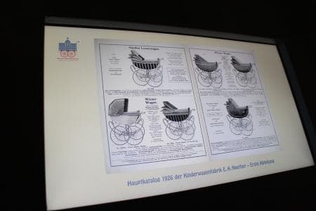 Ausstellung über die Geschichte der Kinderwagen in Schloss Moritzburg in Zeitz