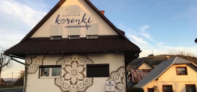 Das Museum für Spitze -Koronki in Koniakow in Polen