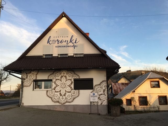 Das Museum für Spitze -Koronki  in Koniakow in Polen 